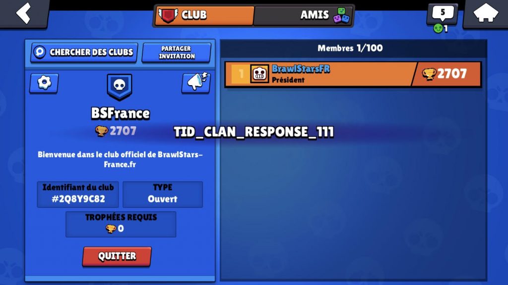 Erreur Club Mail Brawl Stars